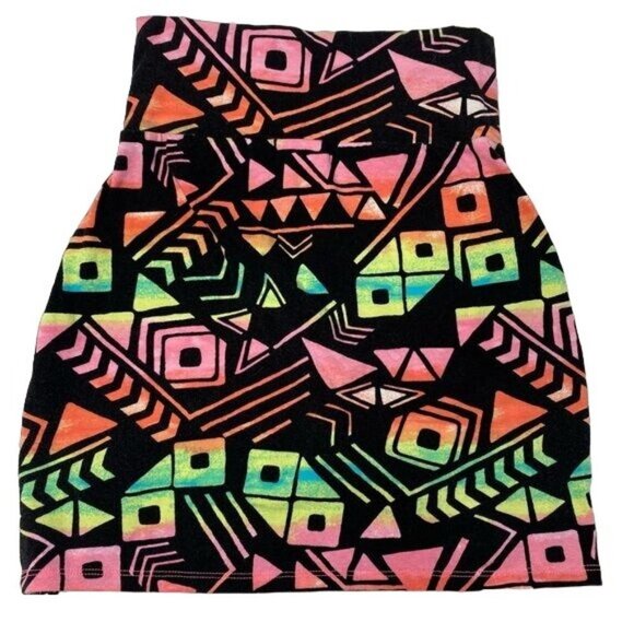 Victoria Secret Pink Neon Black Retro Design Mini Skirt Size S - Picture 8 of 11